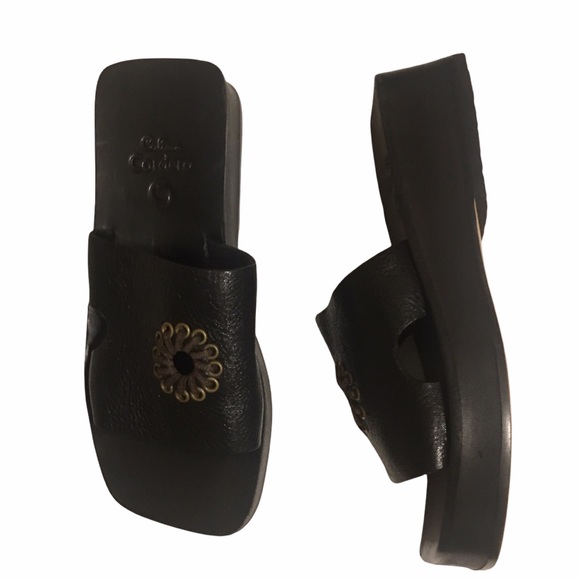 CALLEN CORDERO Leather Platform Sandals Sz 5 - Picture 2 of 12